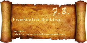 Frankovics Bettina névjegykártya