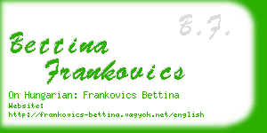 bettina frankovics business card